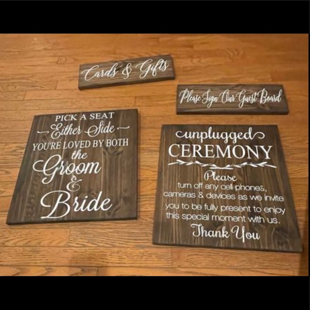 Wood Wedding Signs-from Etsy